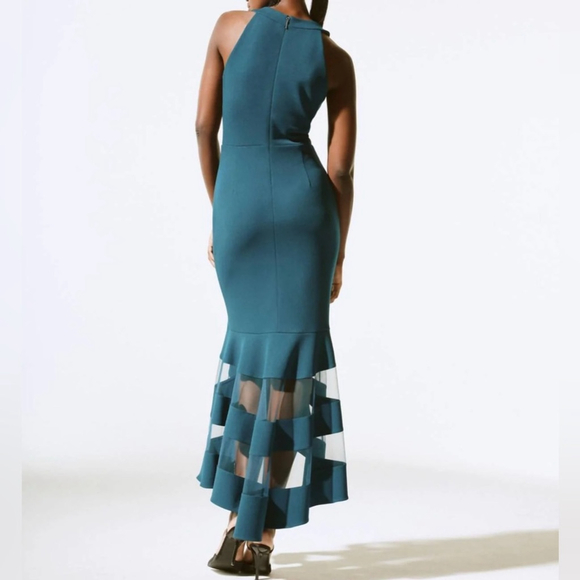 Joseph Ribkoff Mesh Mermaid Evening Dress, Twilight - Picture 3 of 9